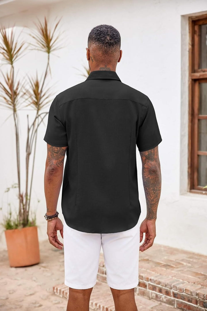 Mens Casual Beach Shirt Relaxed Fit