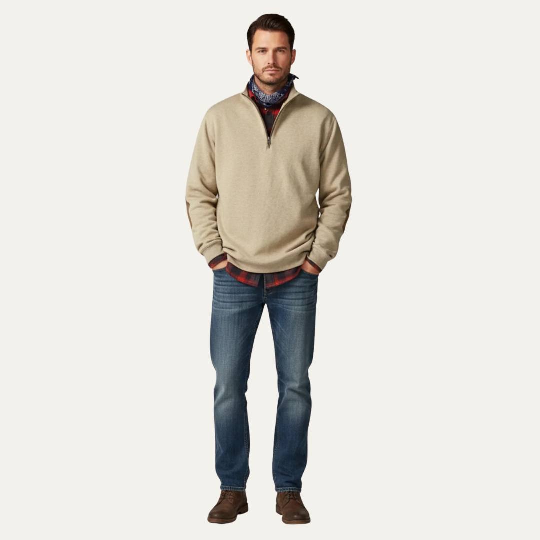 Mens Sweater Fine Knit Crew Neck Classic Fit