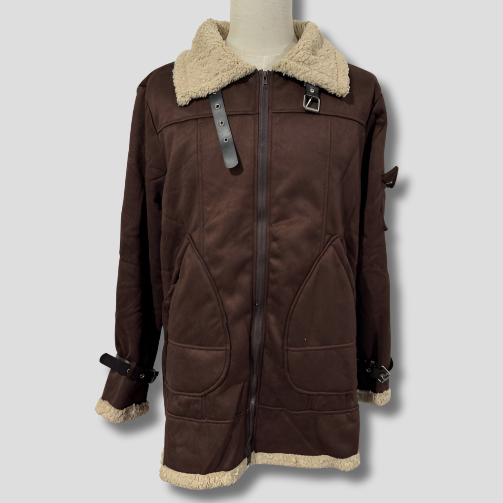 Mens Biker Jacket with Leather Material Slim Fit - BritishMode