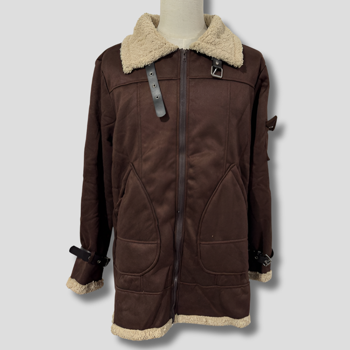 Mens Biker Jacket with Leather Material Slim Fit - BritishMode