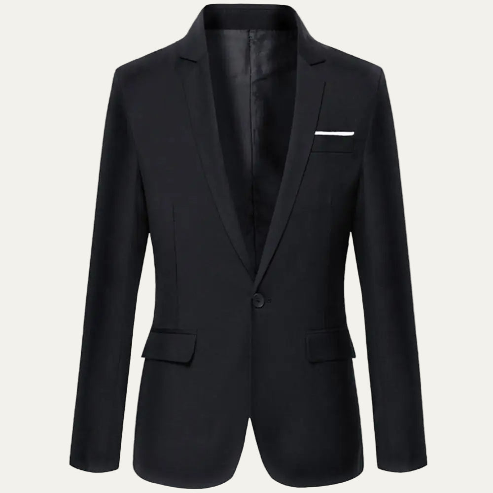 Mens Slim Fit Blazer Coat with Lapel Collar