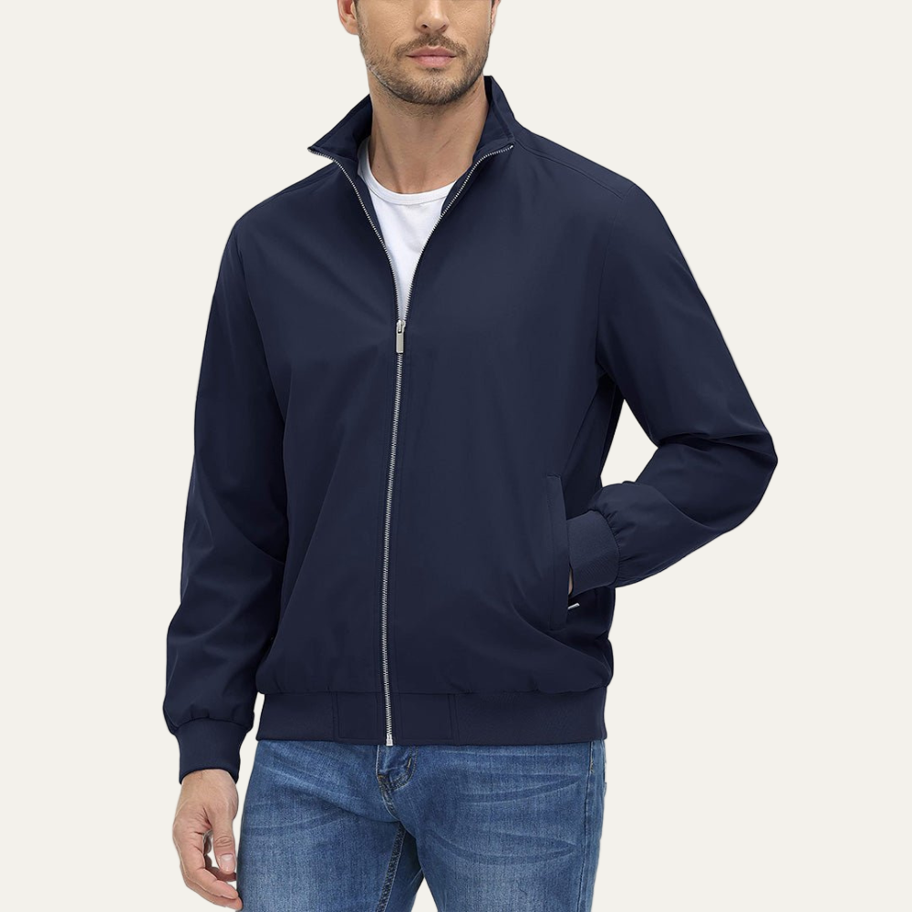 Mens Harrington Jacket Minimalist Relaxed Fit - BritishMode