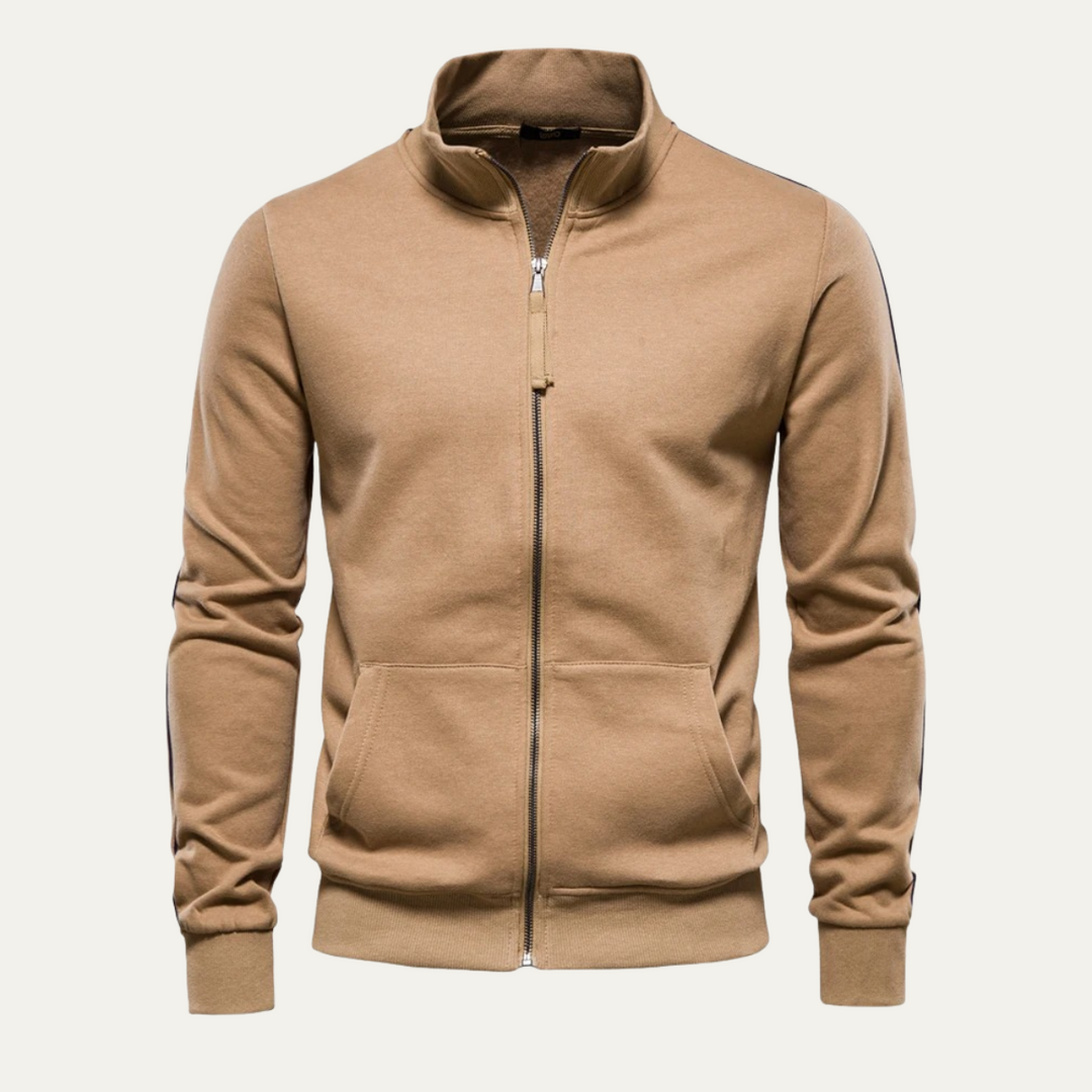 Mens Track Jacket Full Zip High Collar - BritishMode