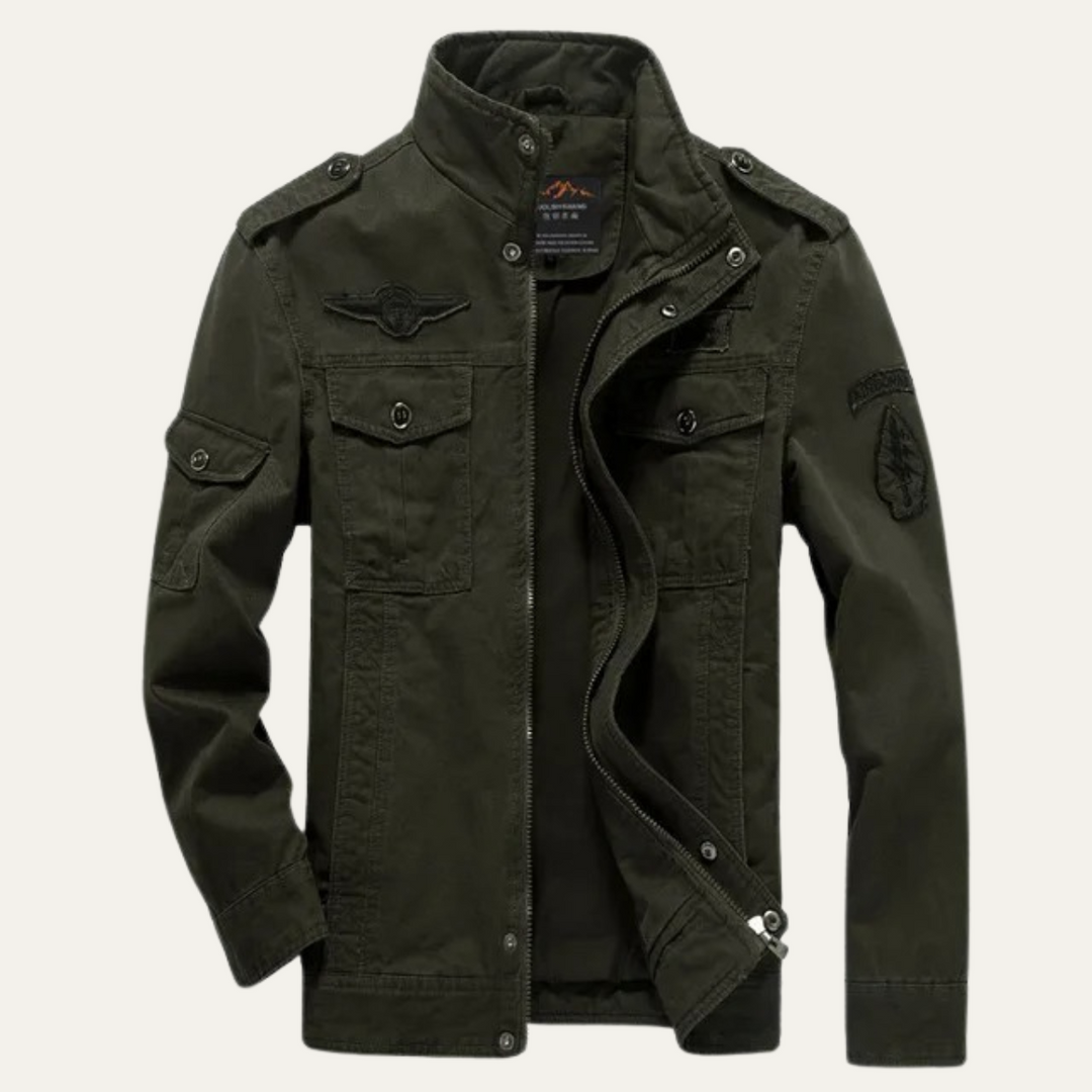 Mens Cargo Jacket Cotton Pockets Trendy Fit - BritishMode