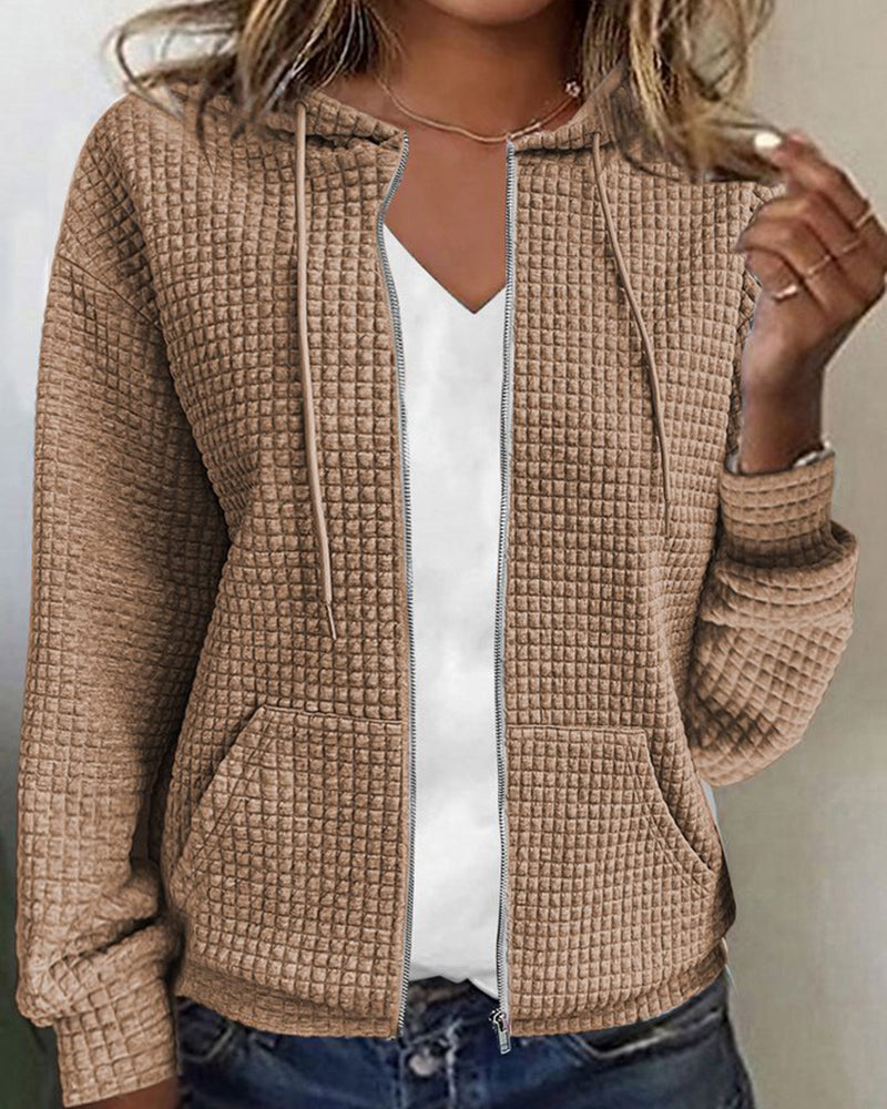 Womens Zip Hooded Sweatshirt Comfortable Fit