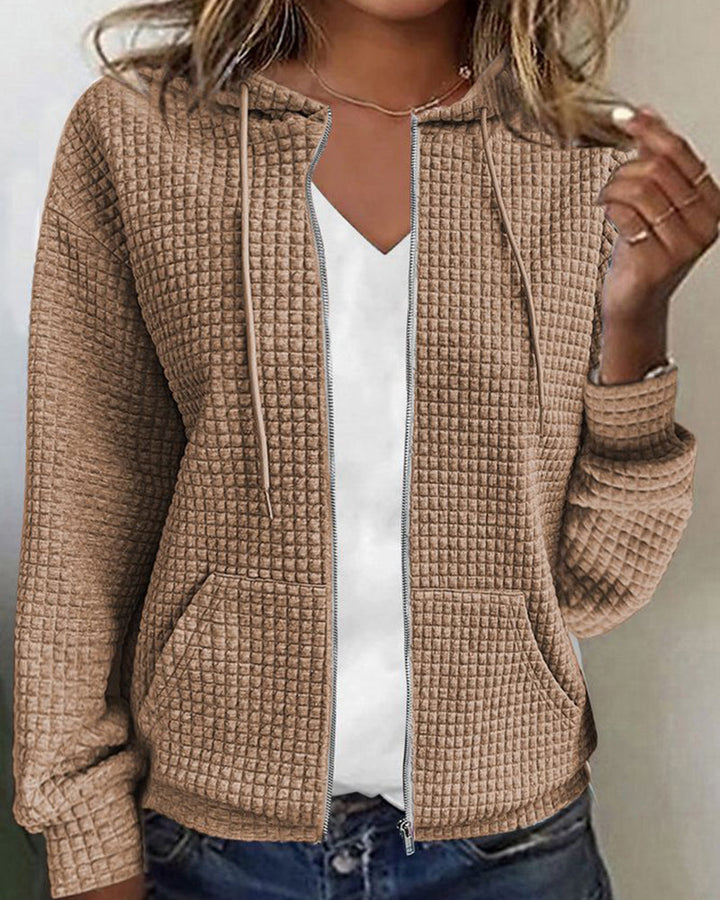 Womens Zip Hooded Sweatshirt Comfortable Fit