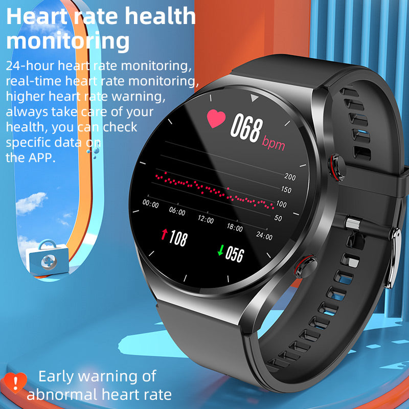 Unisex Smart Health Watch with Blood Sugar Blood Pressure EKG HRV