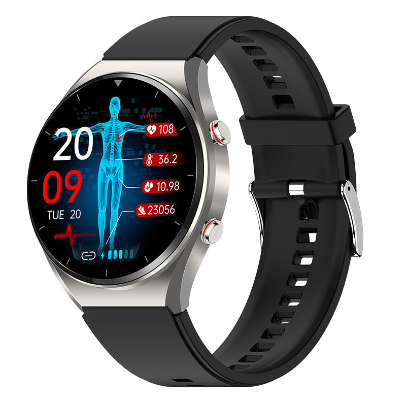 Unisex Smart Health Watch with Blood Sugar Blood Pressure EKG HRV