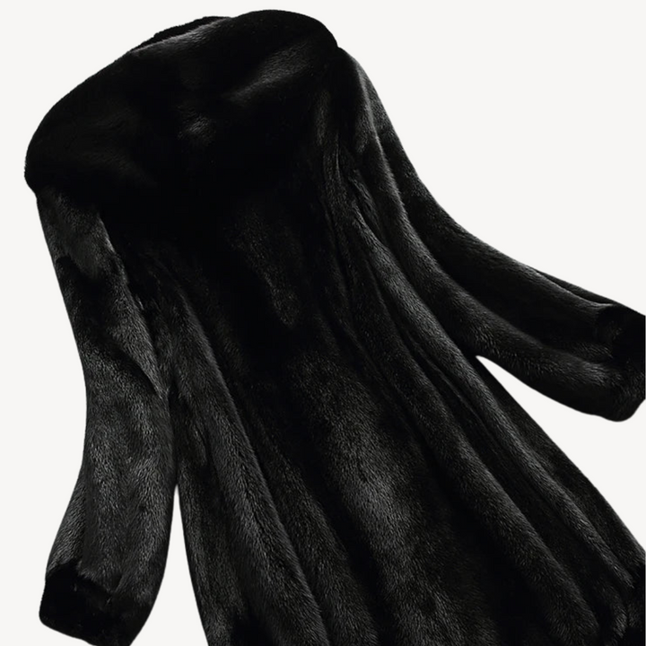 Womens Winter Coat Faux Fur Hooded Long Sleeve