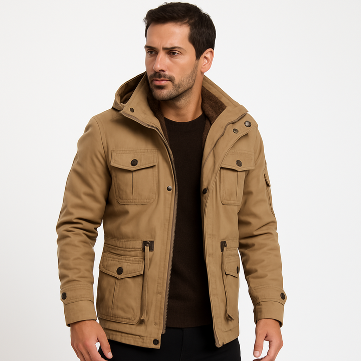 Mens Field Jacket Plush Lined Heavy Duty - BritishMode