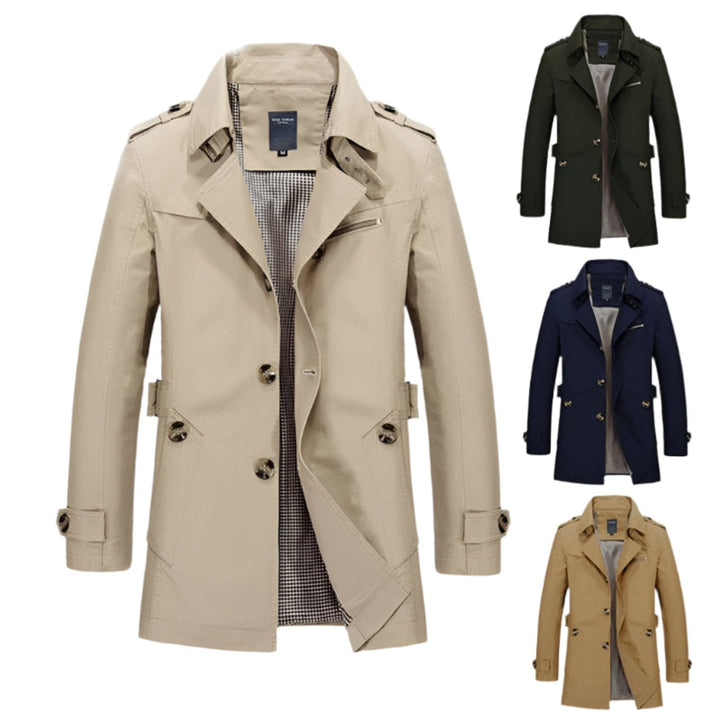 Mens Long Waterproof Coat Classic Fit - BritishMode
