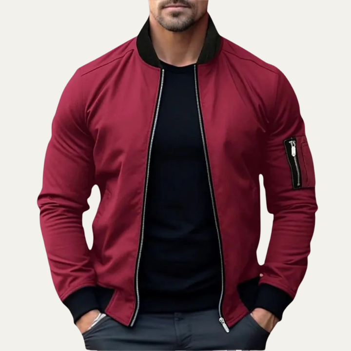 Mens Bomber Jacket Full Zip Classic Fit