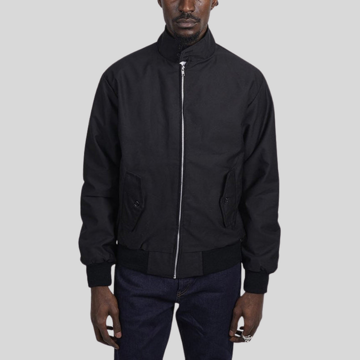 Mens Harrington Jacket Zip Front Classic Fit