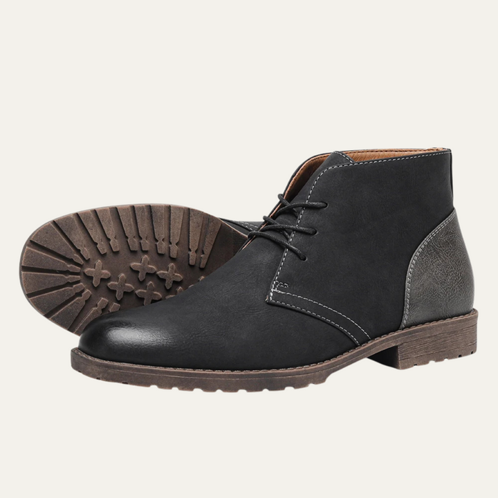 Mens Leather Boots Vintage Elegant Smart Style - BritishMode