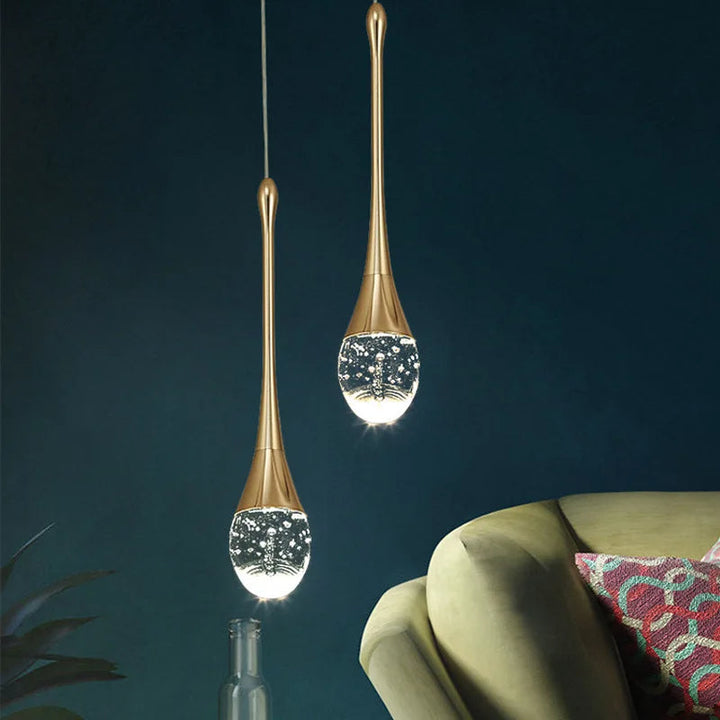 Glass Hanging Fixture with Soft Glow