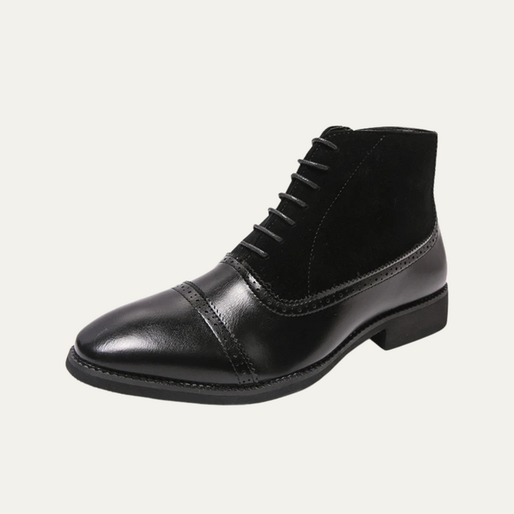 Mens Oxford Leather Classic Dress Boots - BritishMode