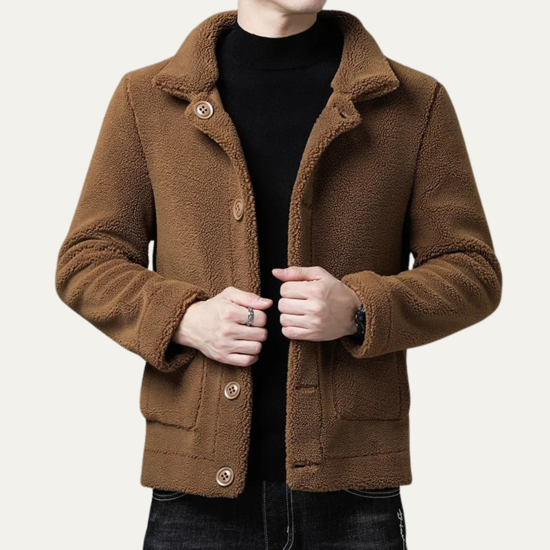 Mens Fleece Jacket Warm Winter with Pockets
