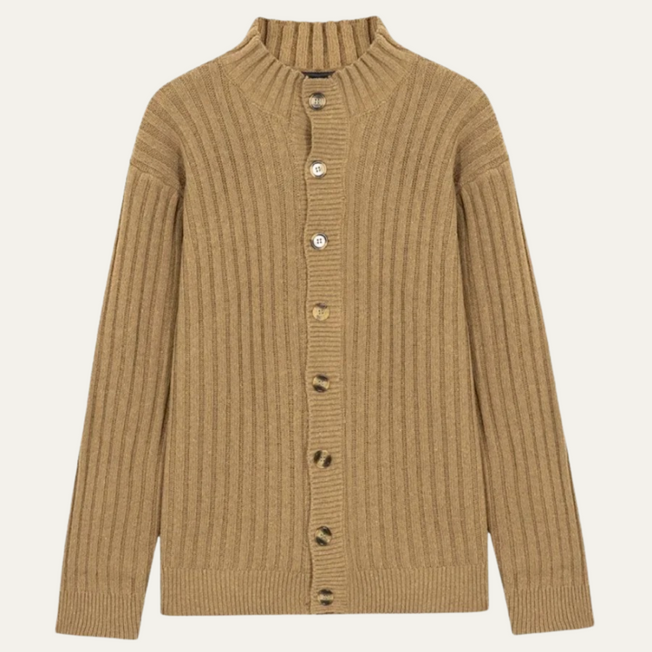 Mens Knit Cardigan with Shawl Collar Warm Fit - BritishMode