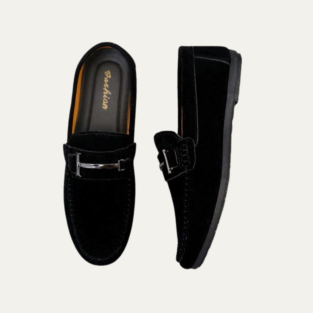 Mens Driving Loafers Slip-On Classic Buckle