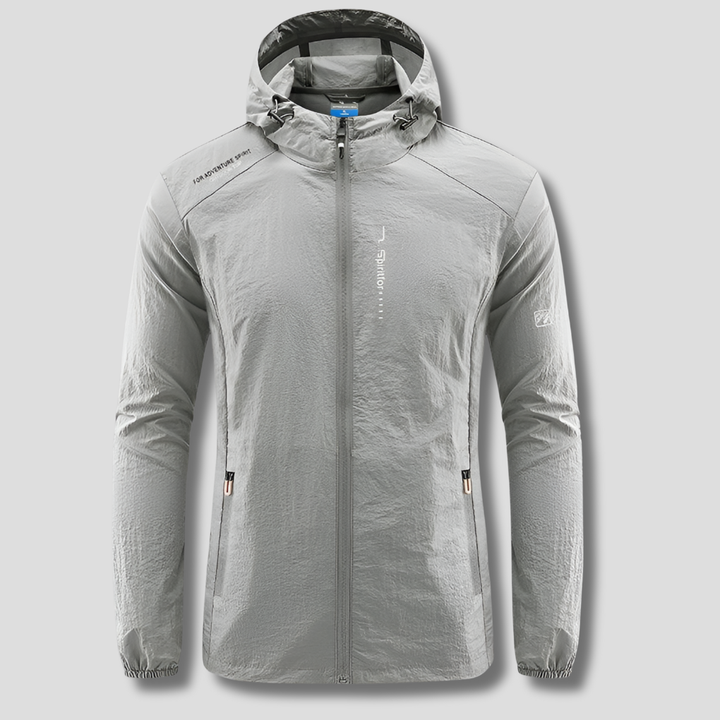 Mens Lightweight Hooded Jacket Windproof Sun Protection