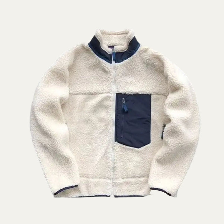 Mens Sherpa Fleece Jacket Full Zip Teddy Style