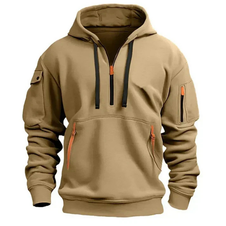 Mens Tactical Hoodie Quarter Zip Utility Style