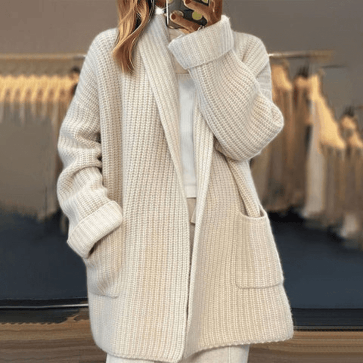Womens Long Knitted Cardigan Relaxed Fit