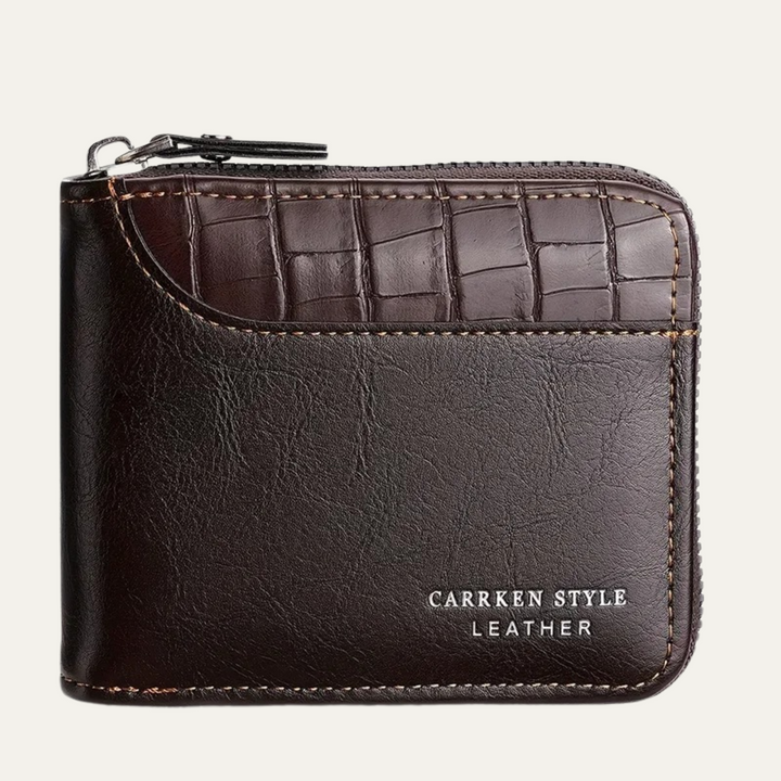 Mens Leather Coin Purse Wallet Compact Slim Design