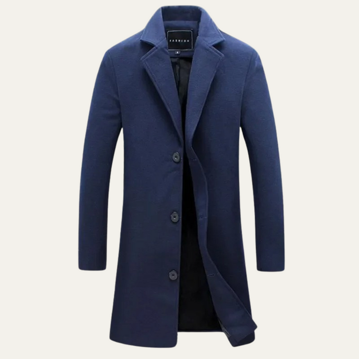 Mens Wool Long Coat Smart Casual Fit