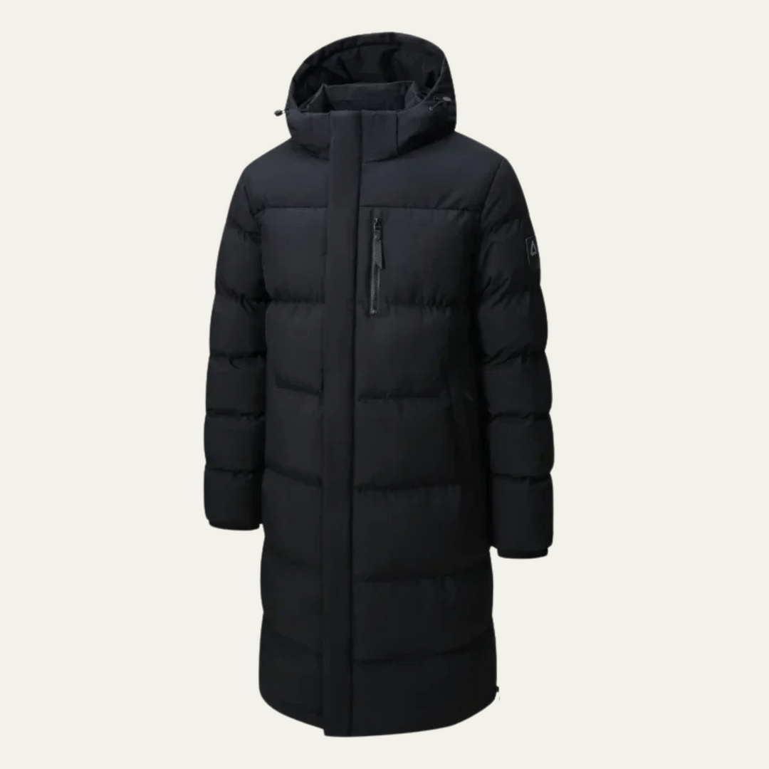 Mens Insulated Longline Puffer Coat Quilted Warm Fit - BritishMode