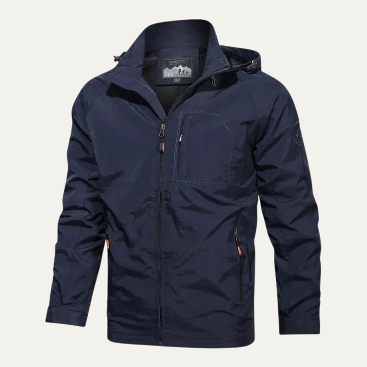 Mens Outdoor Windbreaker Technical Hooded Lightweight - BritishMode