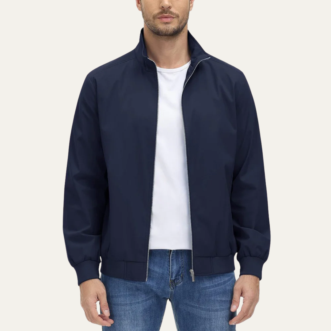 Mens Windbreaker Jacket Lightweight Full Zip - BritishMode