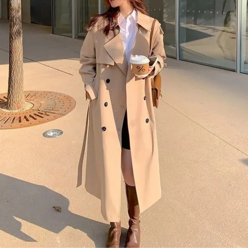 Womens Trench Coat Classic Timeless Fit - BritishMode