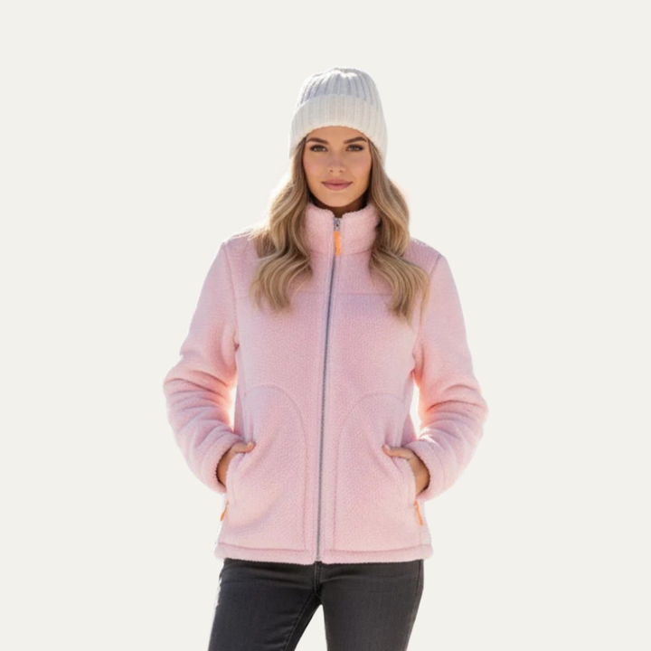 Womens Fleece Jacket Soft Zip Front - BritishMode