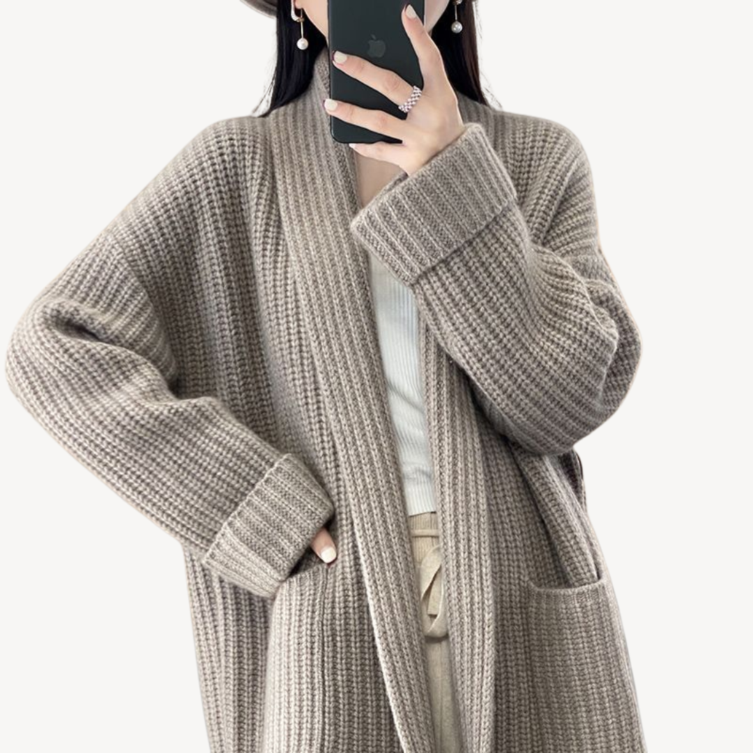 Womens Long Knit Cardigan Sweater Relaxed Fit