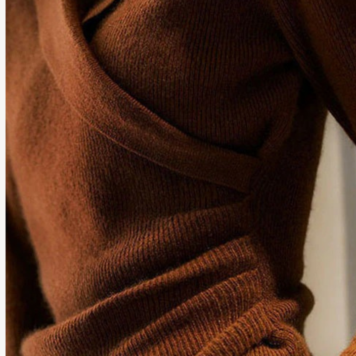 Womens Knit Wrap Sweater V-Neck Style