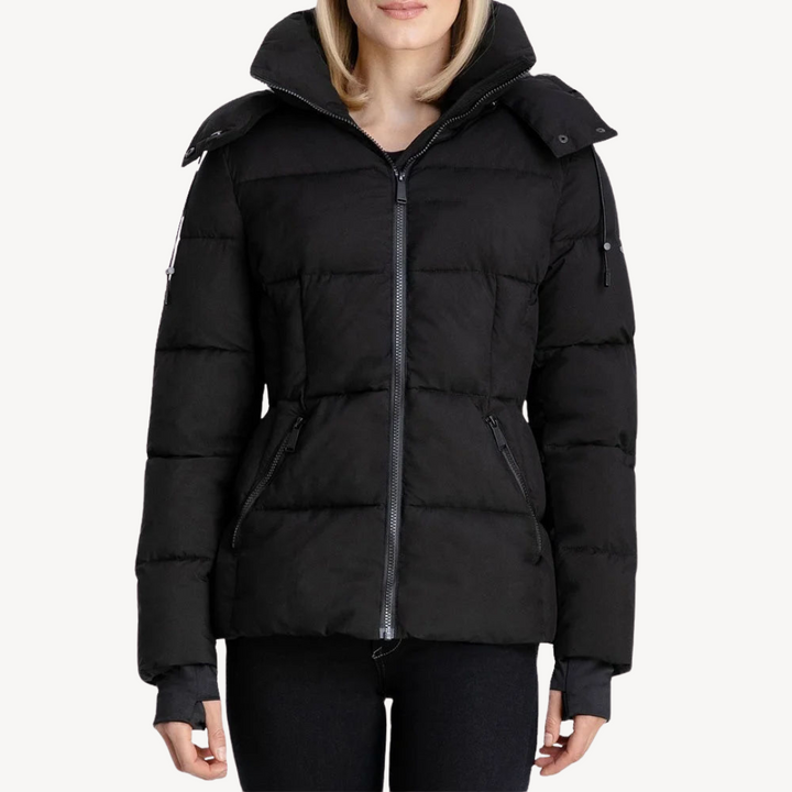 Womens Puffer Jacket Zipper Closure Regular Fit - BritishMode