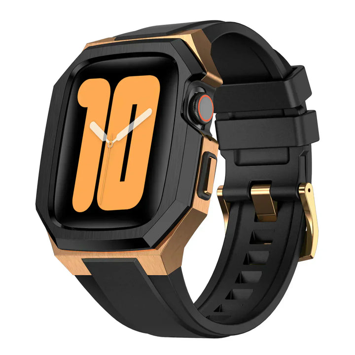 Unisex Apple Watch Strap Rubber with Metal Case