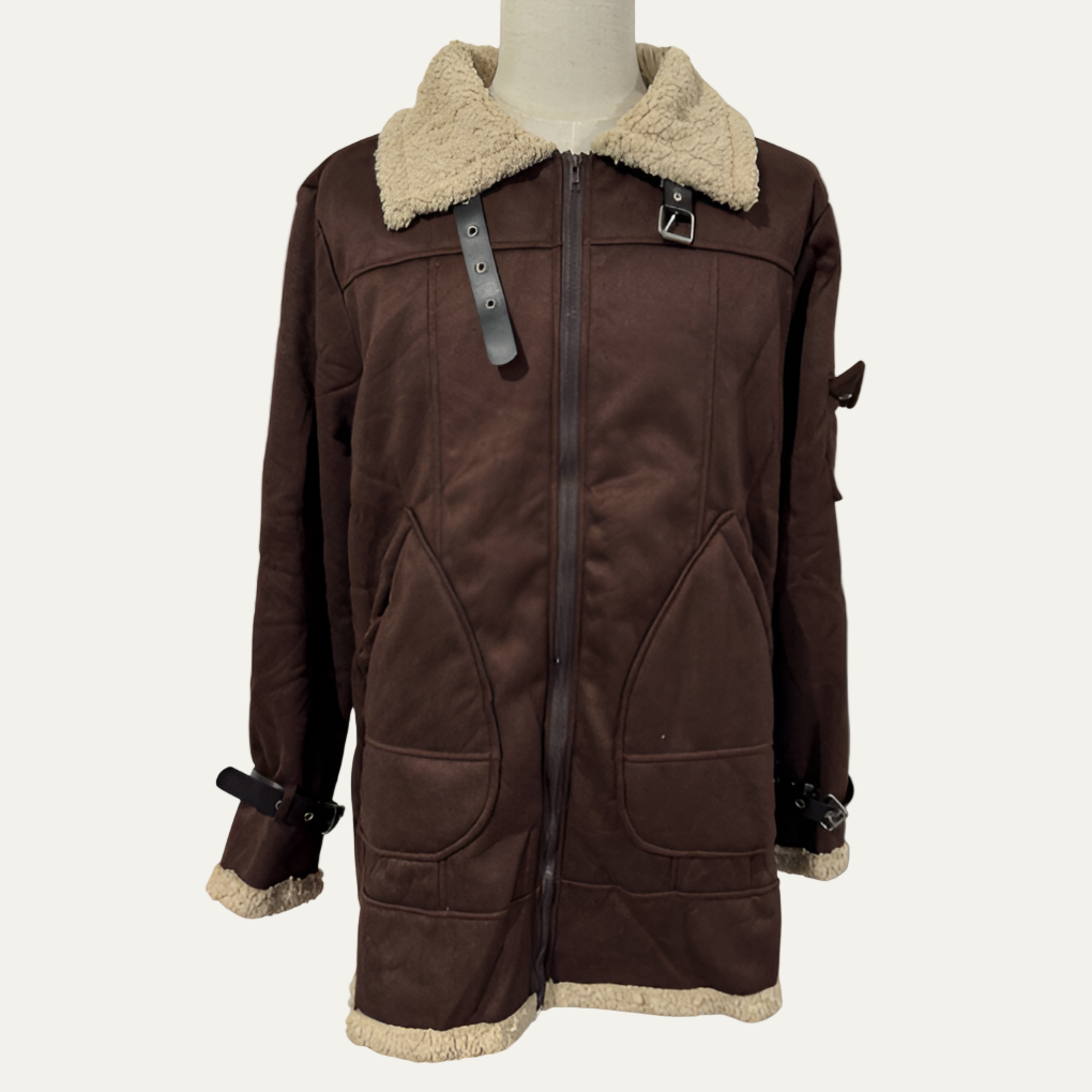 Mens Aviator Biker Jacket Shearling Lined - BritishMode
