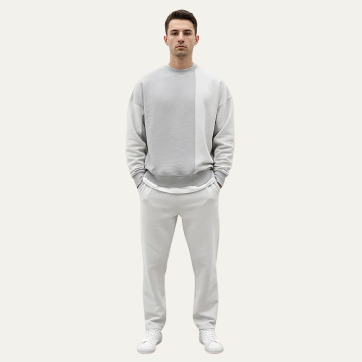 Mens Oversized Crewneck Sweatshirt Exposed Seam Detail - BritishMode