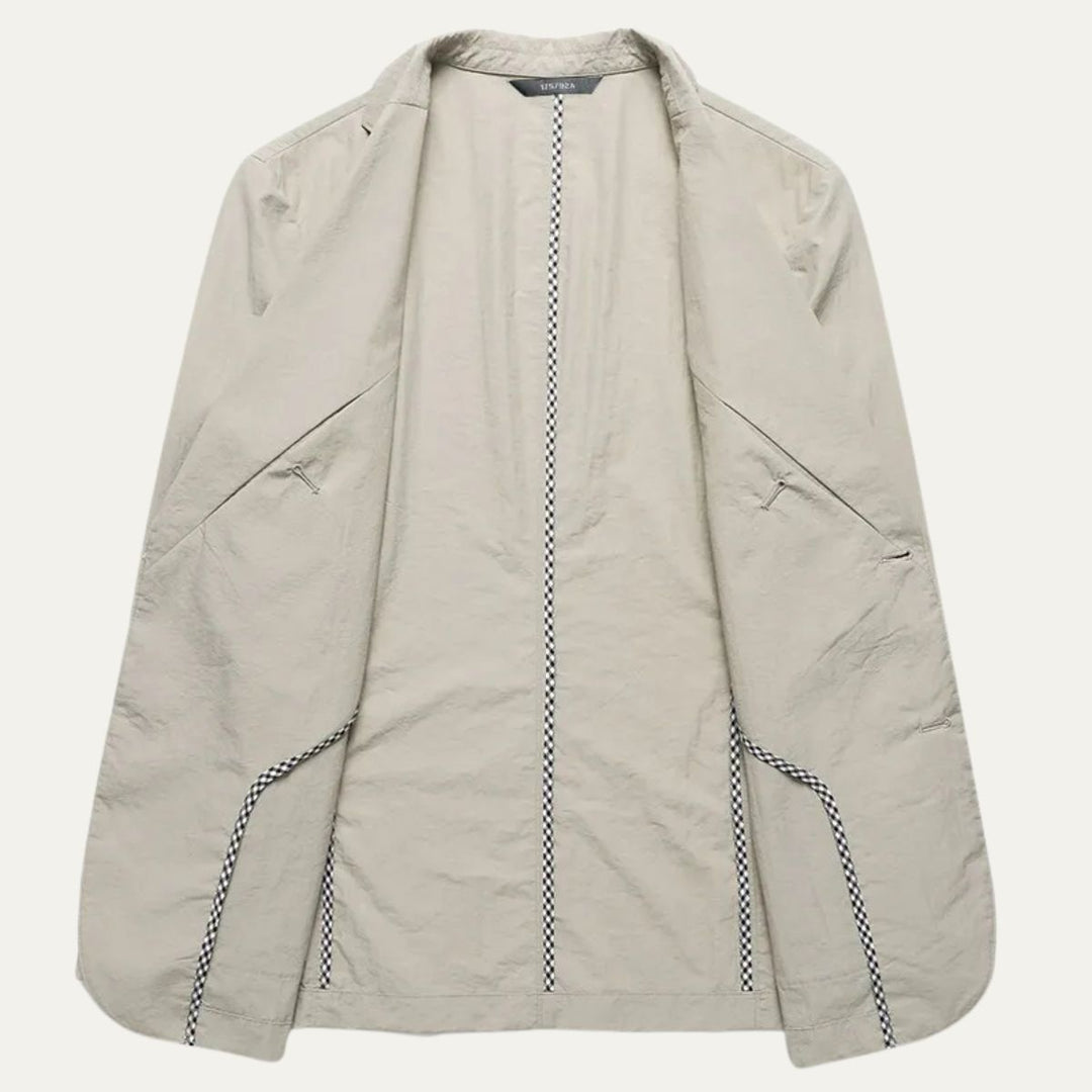 Mens Linen Blazer Relaxed Fit Tailored Style