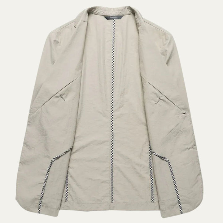 Mens Linen Blazer Relaxed Fit Tailored Style