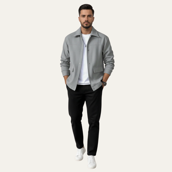 Mens Casual Shacket Lightweight Relaxed Fit - BritishMode