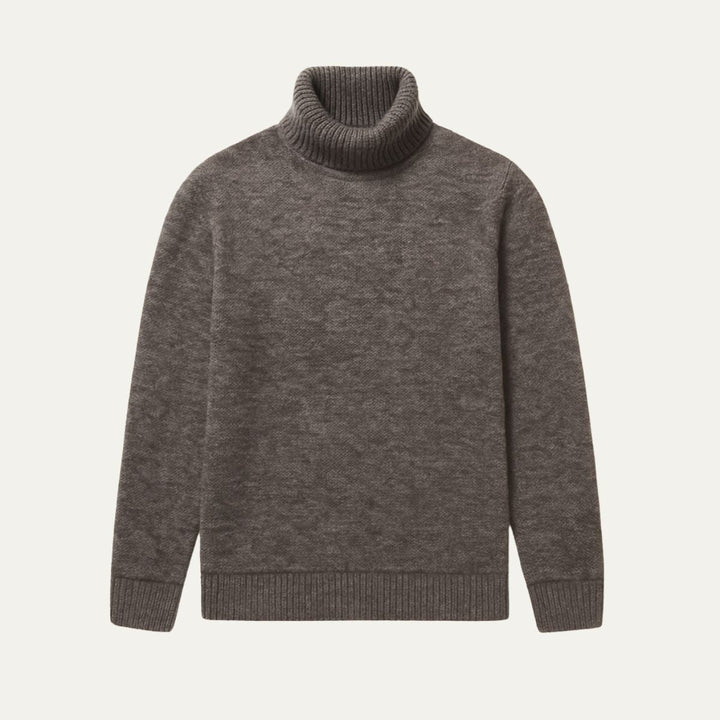 Mens Merino Wool Turtleneck Sweater Slim Fit - BritishMode