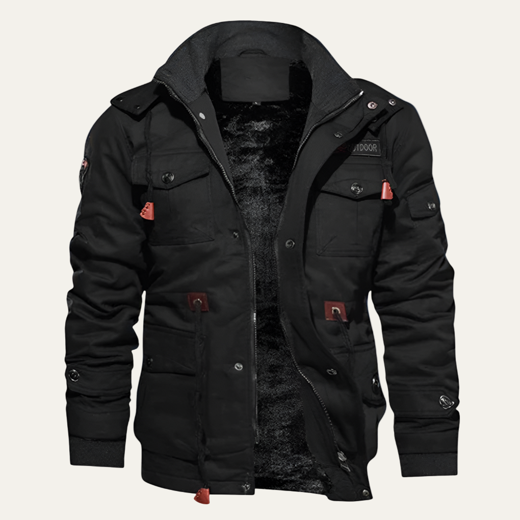 Mens Cargo Jacket Multi Pocket Warm Fit - BritishMode