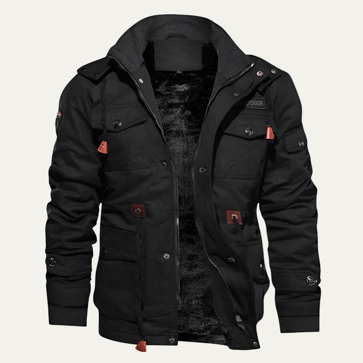 Mens Cargo Jacket Multi Pocket Warm Fit - BritishMode