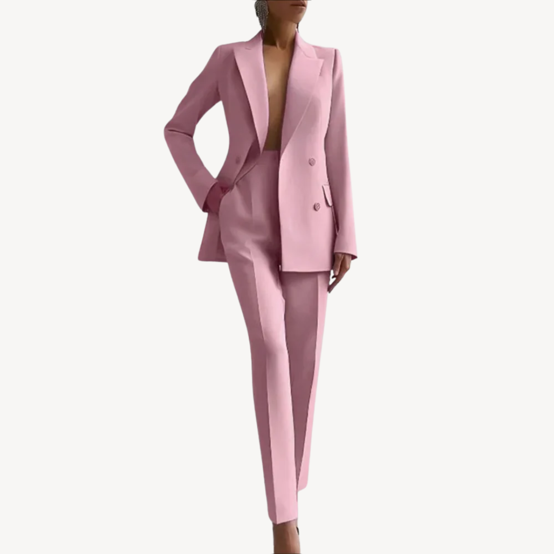 Womens Business Suit Set Fabric Tailored Fit