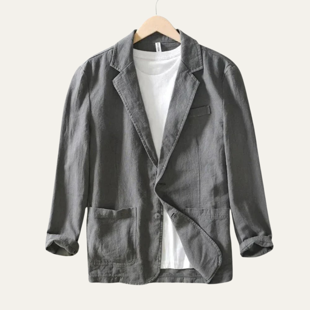 Mens Casual Blazer Lightweight Linen Style