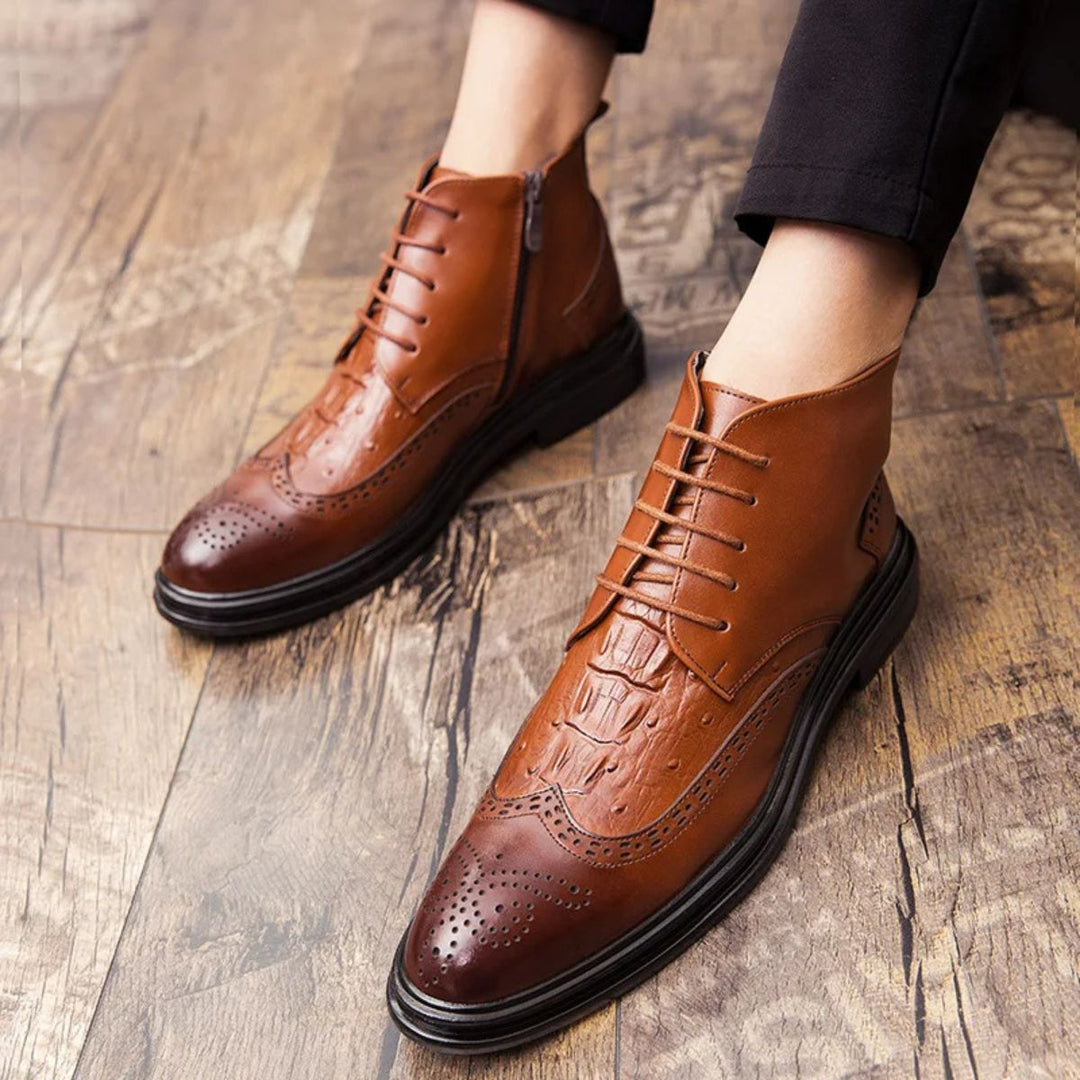 Mens Chelsea Boots Leather Business Winter Style