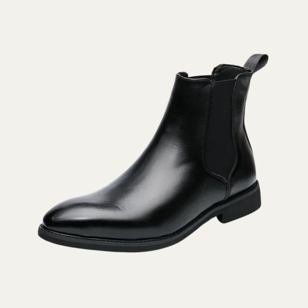 Mens Ankle Boots Leather Slip-On Classic - BritishMode